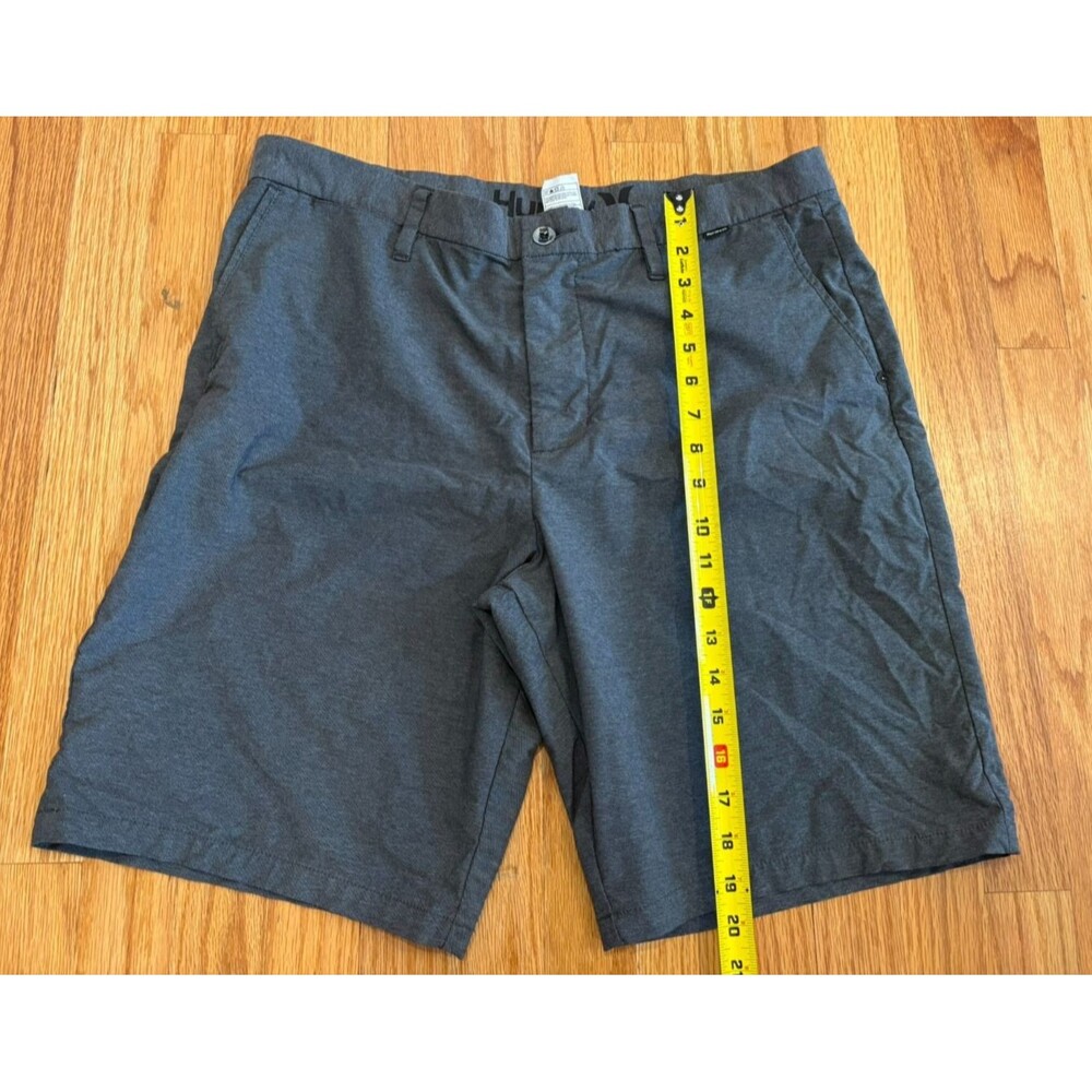 Hurley Men's Shorts Size 36 Gray Chino Flat Front Button Closure Flap Pockets - Picture 11 of 12